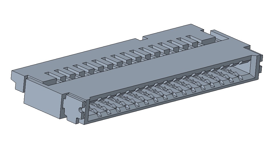 FPC0.50mm PITCH 后掀盖式H=1.0