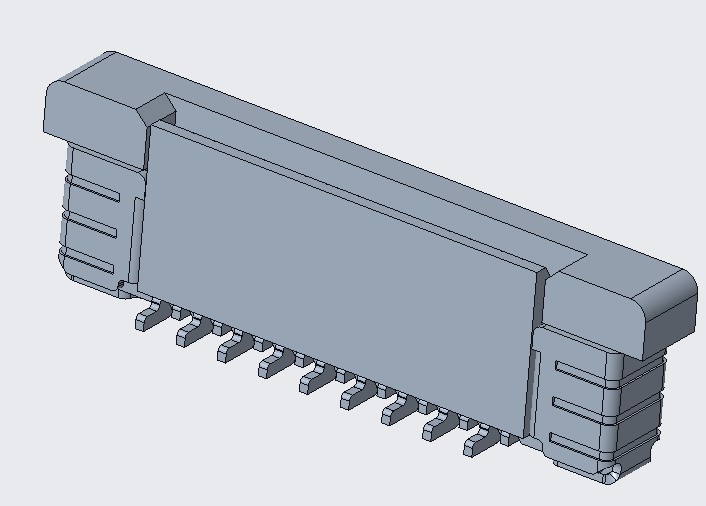 FPC 0.5PITCH 4.4/4.95H 立贴反脚    19Pin