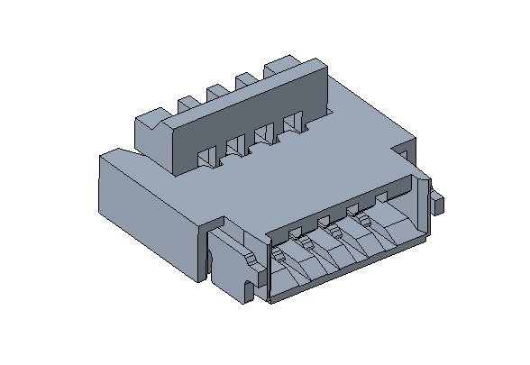 FPC0.50mm PITCH 后掀盖式H=1.0