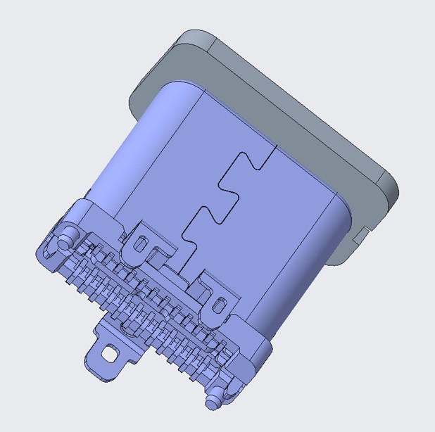 直立式24PIN  C TYPE PLUG SMT  L=9.0