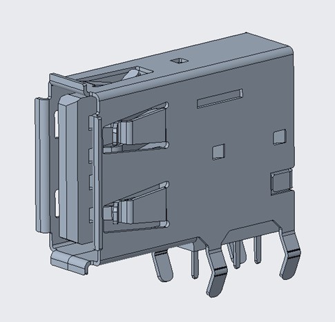 USB 2.0 AF DIP 90&deg;侧插