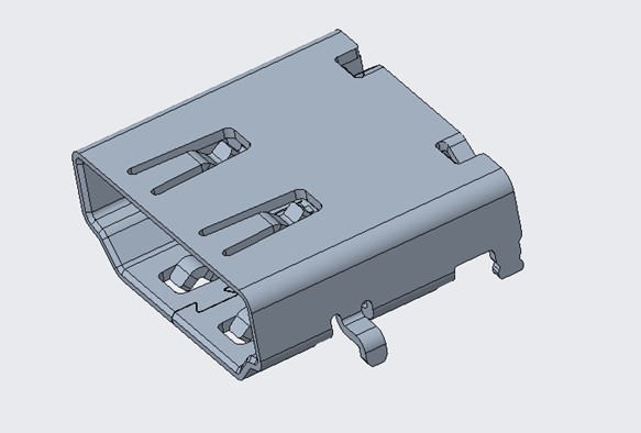 HDMI2.1 A Type Receptacle DIP Product CH=1.0mm