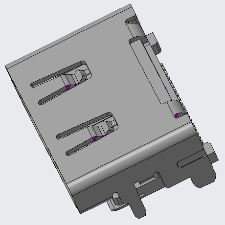 HDMI AF R/A SMT TYPE脚长1.5(新结构)