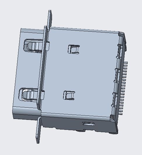 HDMI 2.1 A/F 19P REVERSE RA SMT C/H=3.53mm