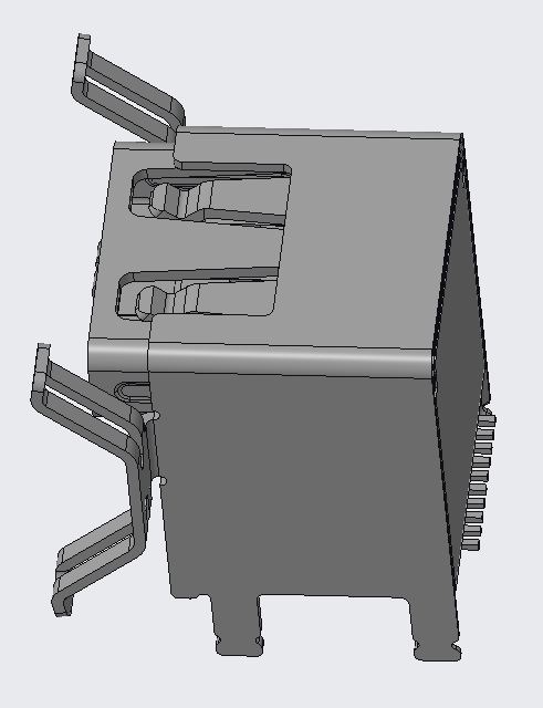 HDMI DF SMT 双外壳 加高型CH=6.00 带弹片