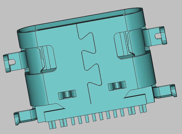 USB C F单排16P 6.5沉板1.6 CONN.
