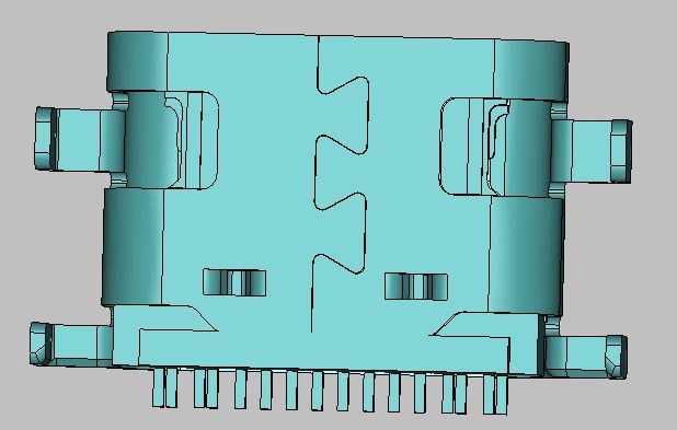 USB C F单排16P 6.5沉板1.6 CONN. 脚长1.65