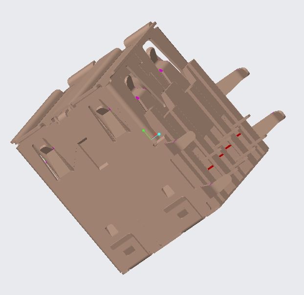 DUAL STACK USB 2.0 A TYPE RECEPTACLE STD RA DIP C/H=8.38mm