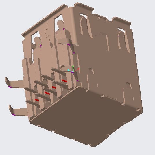 DUAL STACK USB 2.0 A TYPE RECEPTACLE STD RA DIP C/H=8.38mm