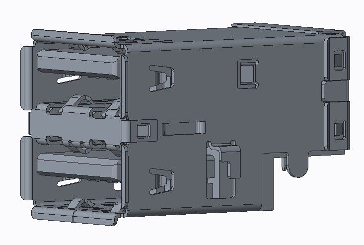 双层USB 2.0 AF DIP CH2.8 DIP1.5
