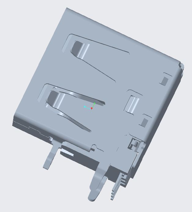 USB AF 侧插短体90度DIP"O"型脚无卷边