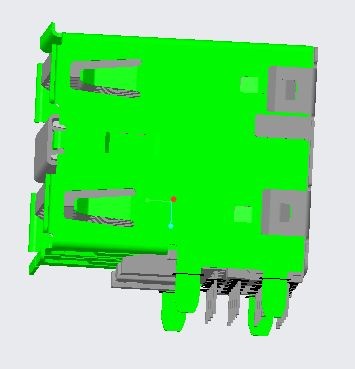 DUAL STACK USB 3.0  A TYPE RECEPTACLE STD RA DIP C/H=8.38mm