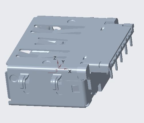 USB3.0 A/F R/A RVS DIP TYPE CH=-1.45mm