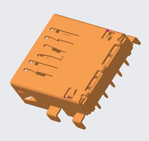 USB3.0 AF R/A DIP Type CH=1.0mm