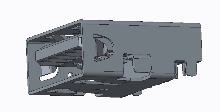 USB3.0 AF 沉板-双排90度插板沉板3.90MM成品图(无卷边)