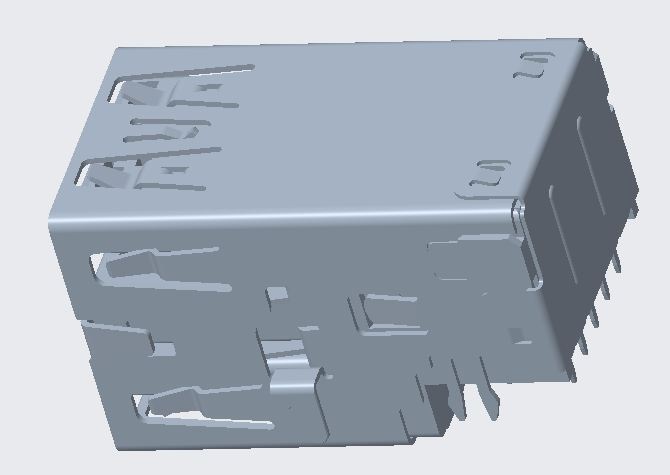 Usb Gen2 Stda Right Angle Sink Dual Stacked