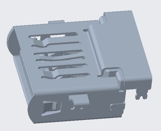 USB3.2 AF RVS CH=-1.54 H2.52 L15.93 DIP Gen2 框口削弧形