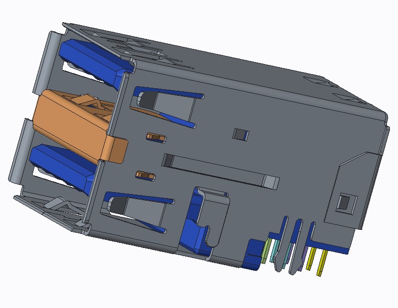 USB 3.0 A TYPE DIP 沉板式加高(CH=4.31mm)