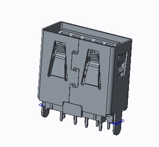 USB3.0 180&deg; H=12.5mm DIP