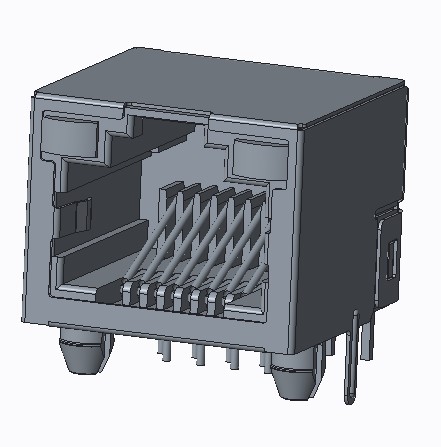 RJ45 L=15.7MM TAP-UP 8P8C AF