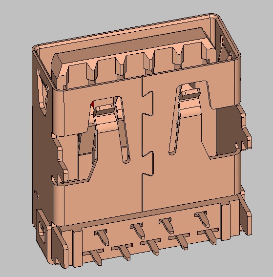 USB3.1 GEN2 DIP C/H=3.40mm 蓝色 镀金G/F