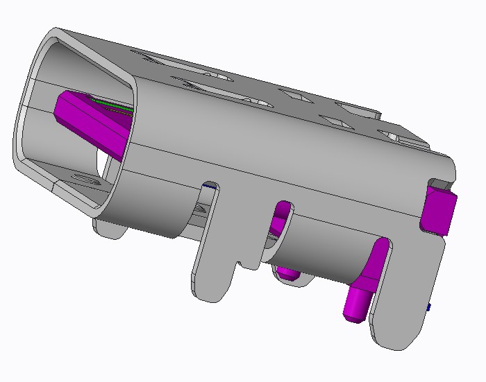 CF单排16P 有柱四脚插板有弹亮镍款CONN