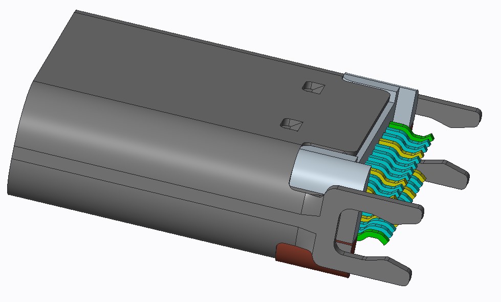 TYPE CF 24P 夹板式1.0短体9.3 CONN