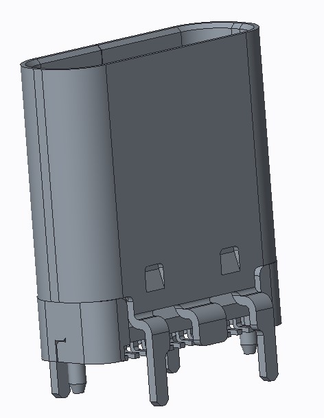 USB TYPC CF 24P 直立式 H=9.30mm