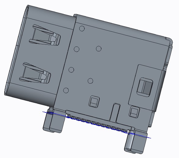 USB 3.1 Type C 侧立式 母座 双壳 SMT