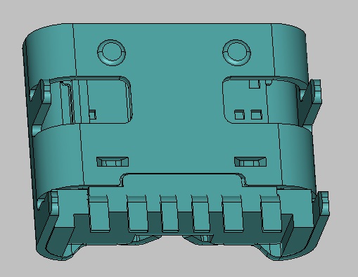 TYPE-C 6PIN 贴板母座 LCP 黑色 端子镀全金G/F L=6.8mm 载带包装