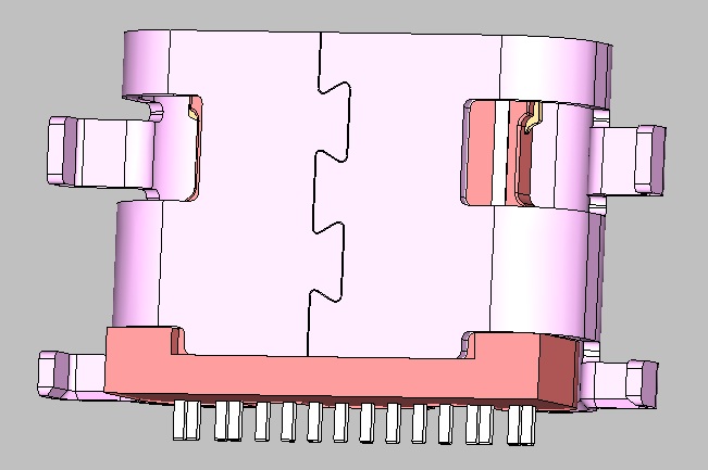 USB TYPE C 16PIN 沉板1.60mm L6.5