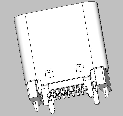 TYPE-C 黑色9.17*8.94*4.40mm G/F