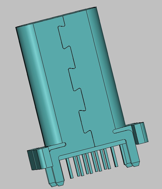 USB TYPE C 16PIN DIP VERTICAL H=15mm 胶芯LCP黄色 端子电镀3U&rdquo;包装盘装