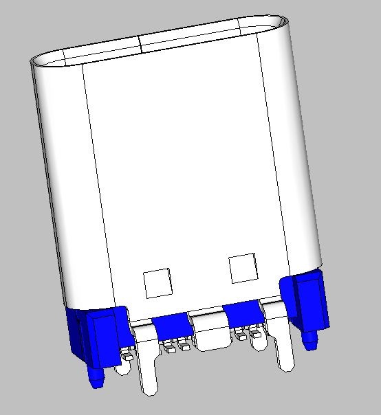 USB 3.1 C TYPE FEMALE STRAIGHT CONNECTOR
