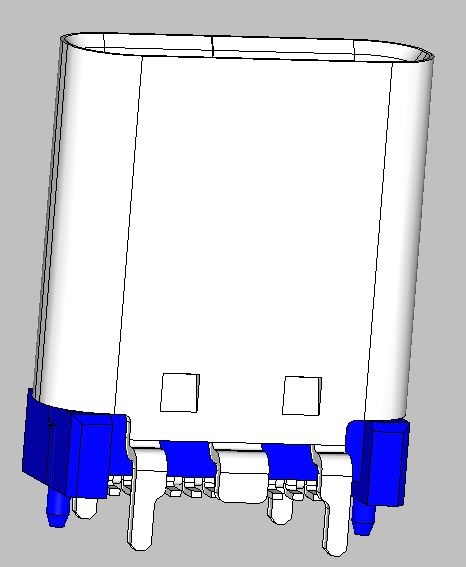 USB 3.1 C TYPE FEMALE STRAIGHT CONNECTOR
