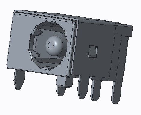 &phi;5.5 H72卧式DIP DC POWER JACK