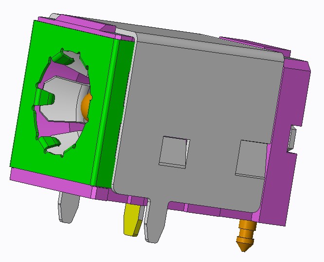 &phi;5.5 H9.9卧式 DIP DC POWER JACK