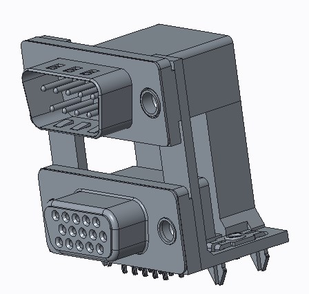 双层DR9M-HDR15F铆锁