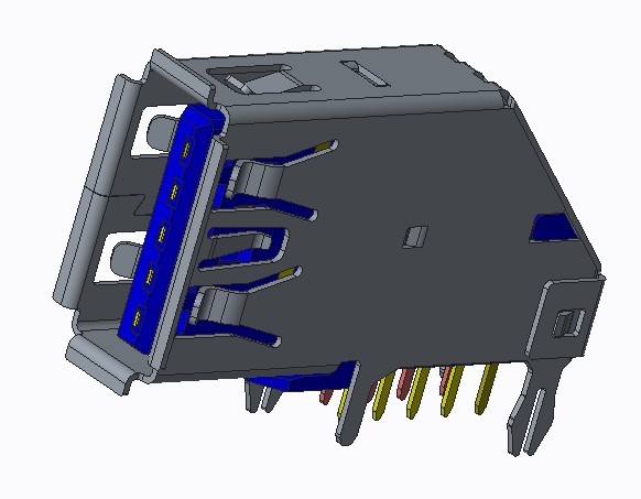 USB 3.0 AF 侧插90度