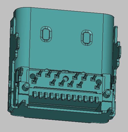 USB TYPE-C 24P RECEPTACLE TOP-MOUNT CH=2.20mm/BH=3.88mm HYBRID TYPE