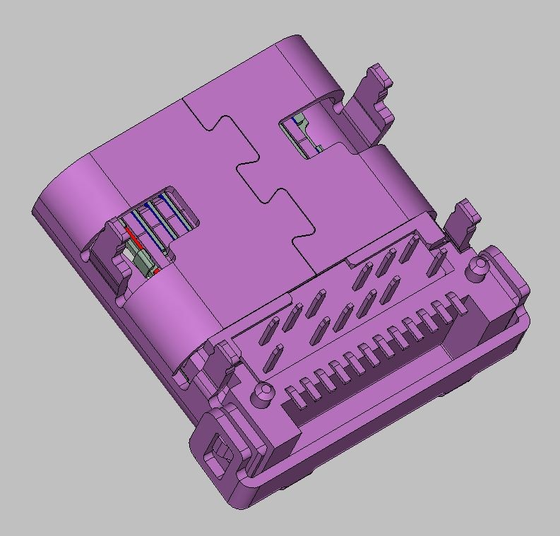 USB C F DIP+SMT(铁壳有缺口）CONN.