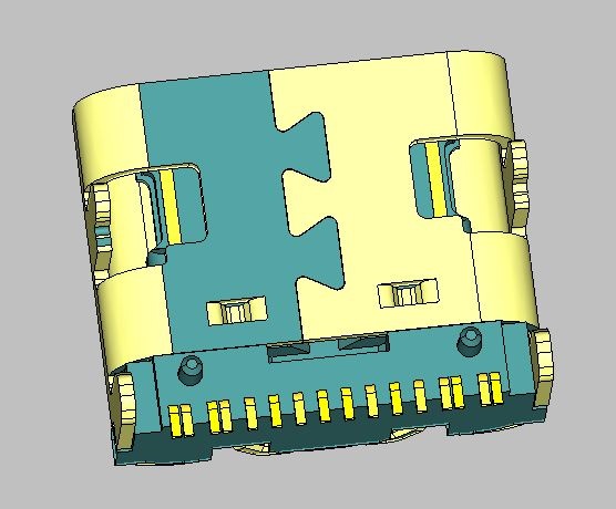USB CF 16PIN (L=7.35) WITH POST