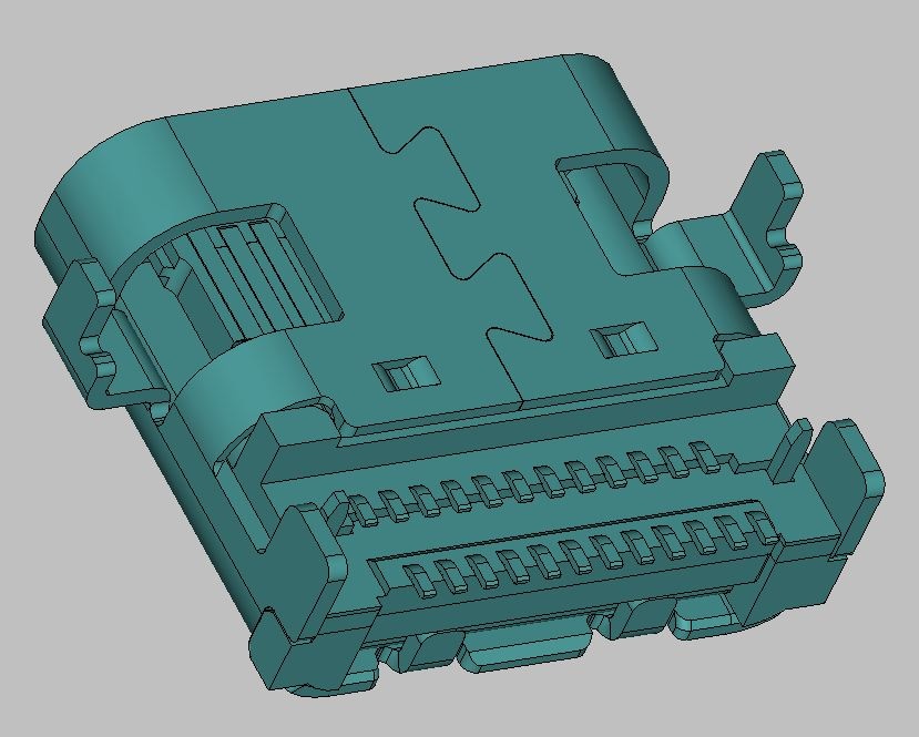 USB C F TYPE 沉板0.8 CONN.