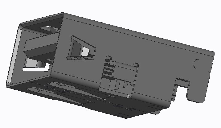 USB2.0 AF R/A DIP TYPE 
C/H=0.65mm