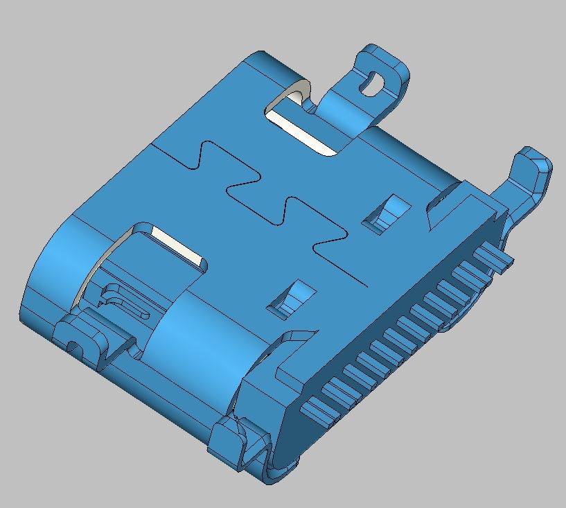 Type C F单排16P 沉板0.8 L=6.5mm CONN.