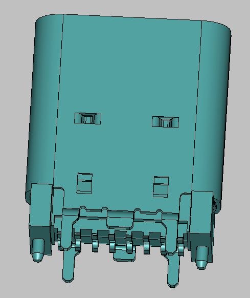 TYPE-C母座180&deg;直立式16P(长10.45胶芯10.3款)