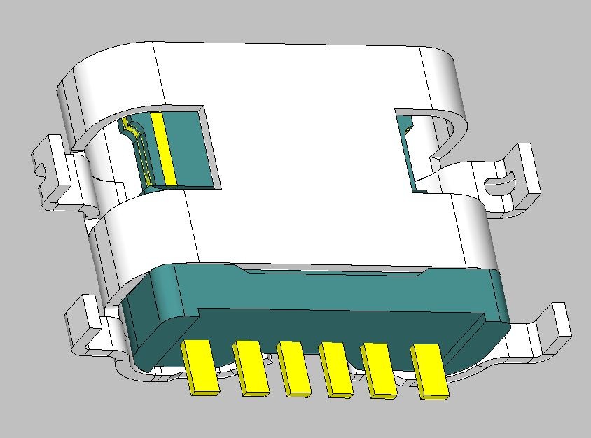 USB TYPE C 6 PIN 沉板式(CH=-0.03)