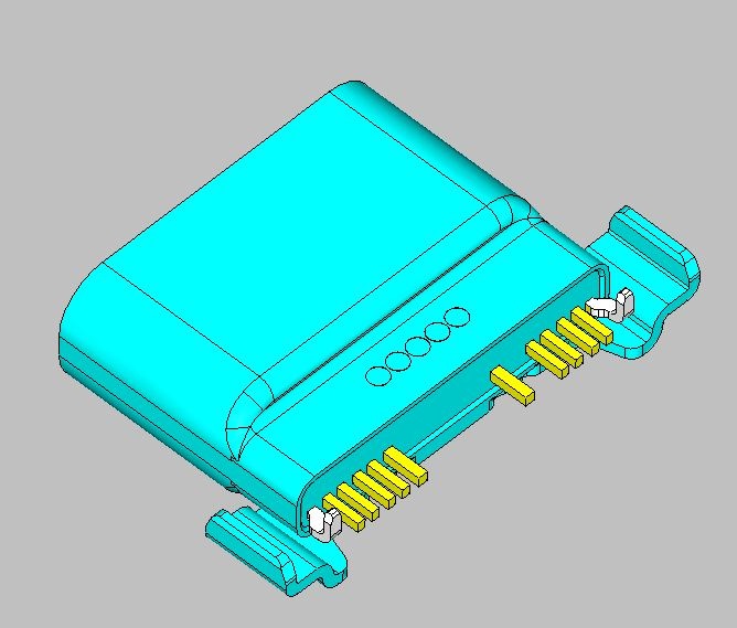 USB Type-C 母 10pin 沉板1.58 防水型IPX4,成品