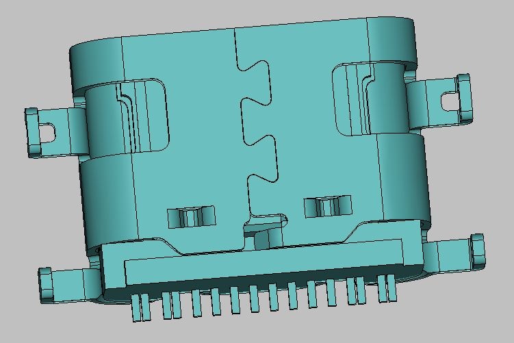 USB CF 16PIN (L=6.5)MID MOUNT CH=-0.02