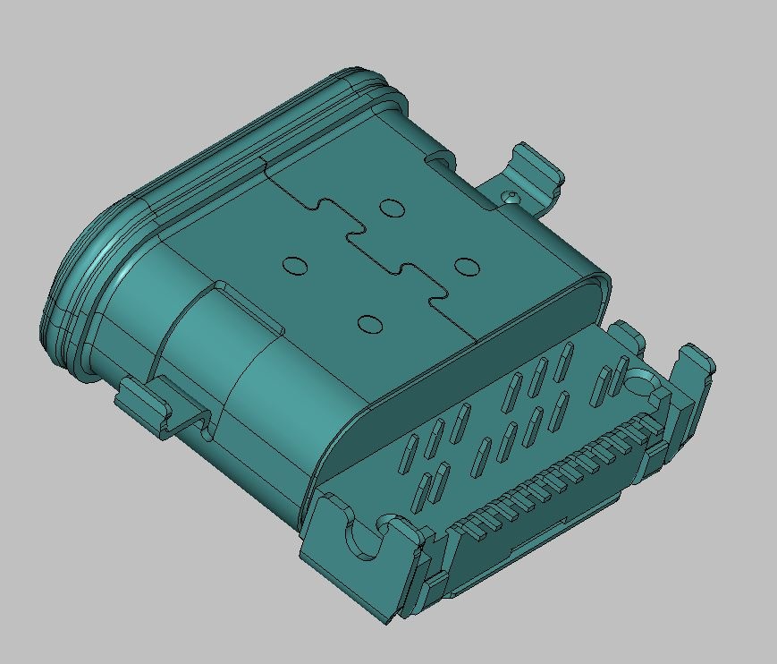 USB 3.1 CF WATERPROOF CL=0.30 沉板1.40mm DIP TYPE